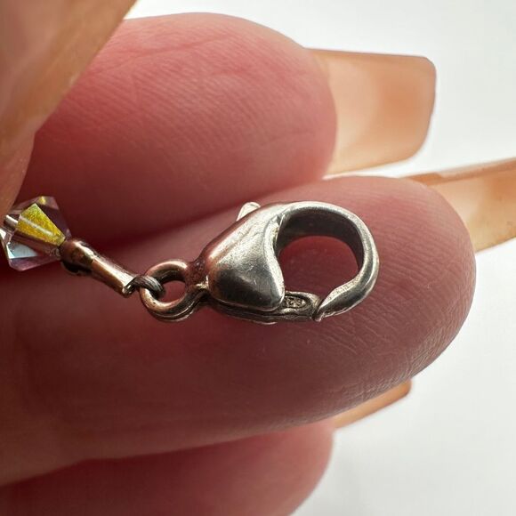 Aurora Borealis Crystal and Sterling silver beaded bracelet! - Picture 4 of 11